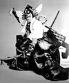 市川團十郎（9代目）。『暫』にて鎌倉権五郎を演じた