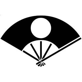 佐竹義重の家紋（五本骨日の丸扇）